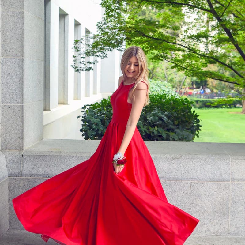 Flowy Red Maxi Dress